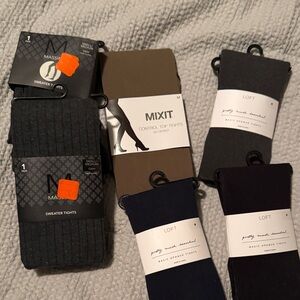 LOFT Black and Navy Tights Collection